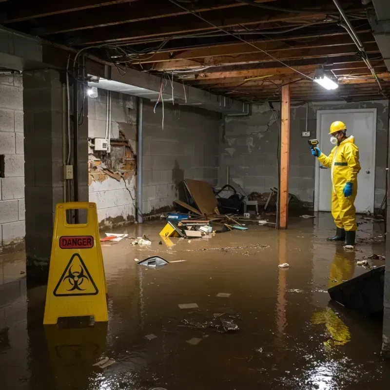 Flooded Basement Electrical Hazard in Pomeroy, WA Property