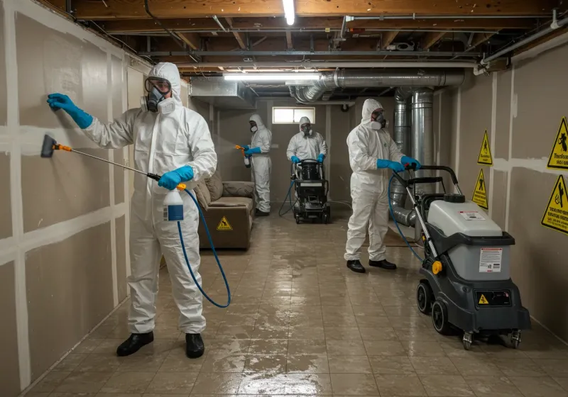 Basement Moisture Removal and Structural Drying process in Pomeroy, WA